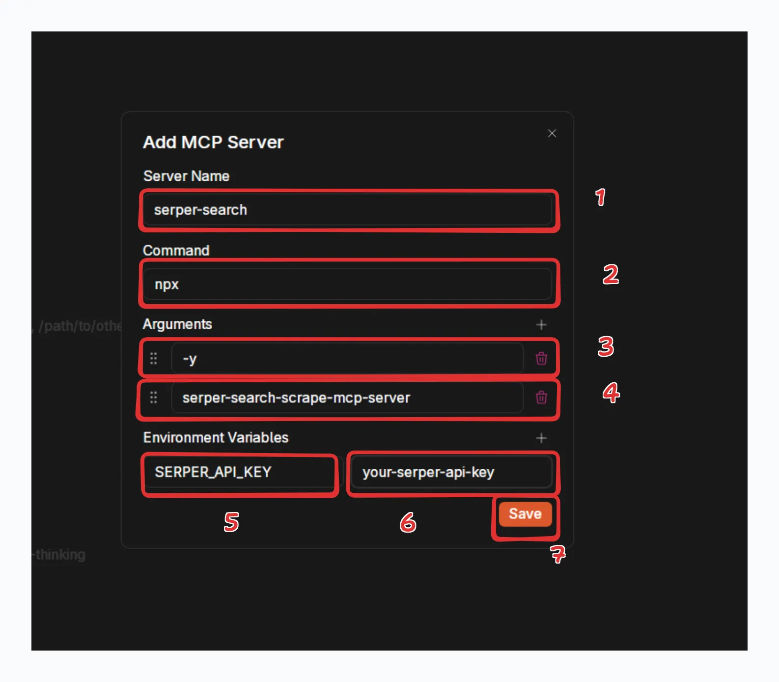 Serper MCP configuration in Jan